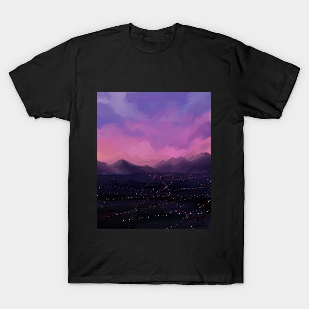 City Of Dreams Digital Painting T-Shirt by The Alien Boy Art